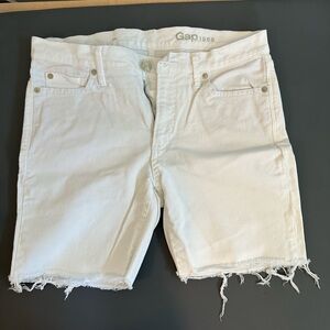 Gap white denim cutoff shorts